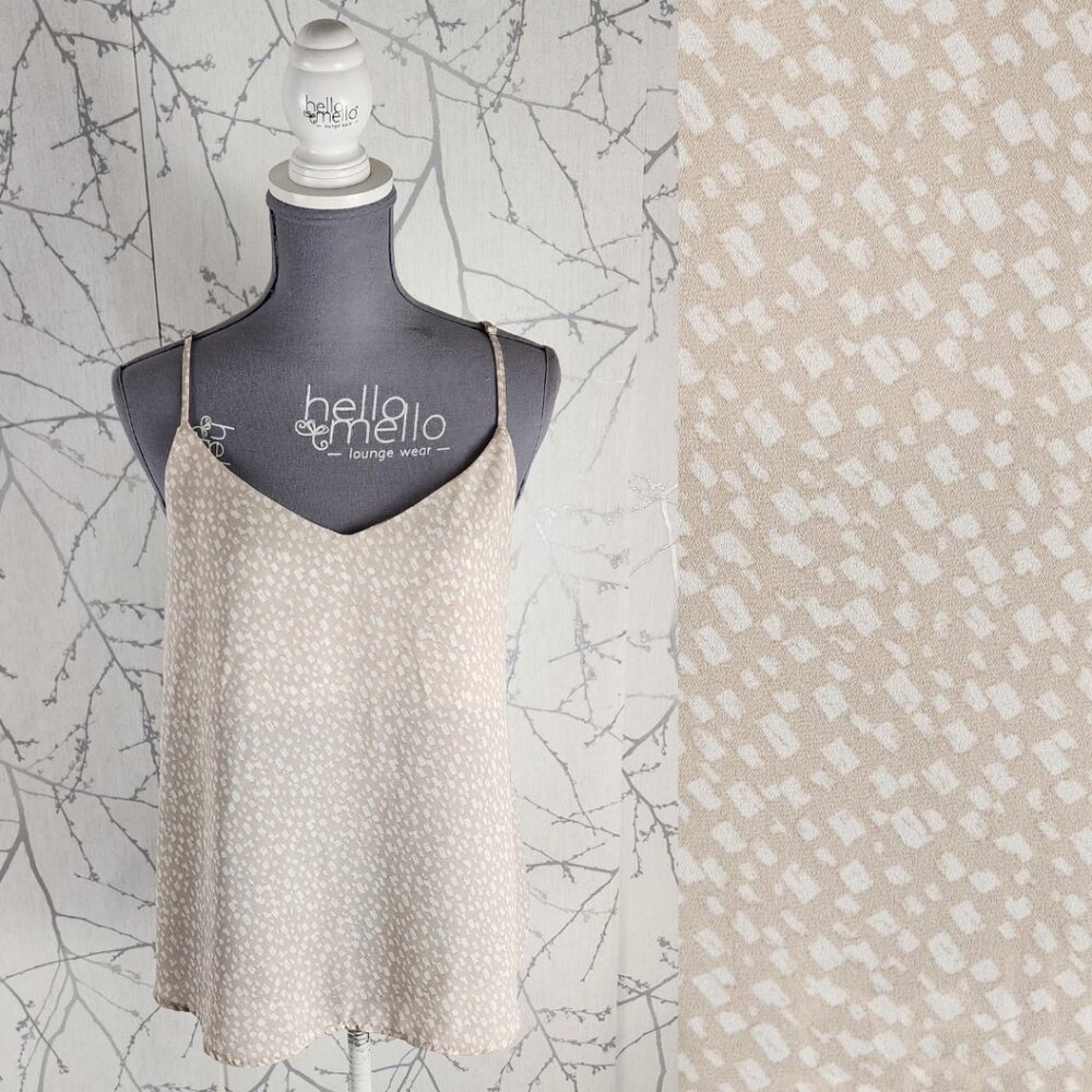 Mine Beige Printed Strappy Cami